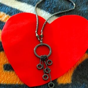 Elegant Black Beaded Necklace. SALE